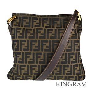 Fendi Zucca shoulder bag brown canvas leather
